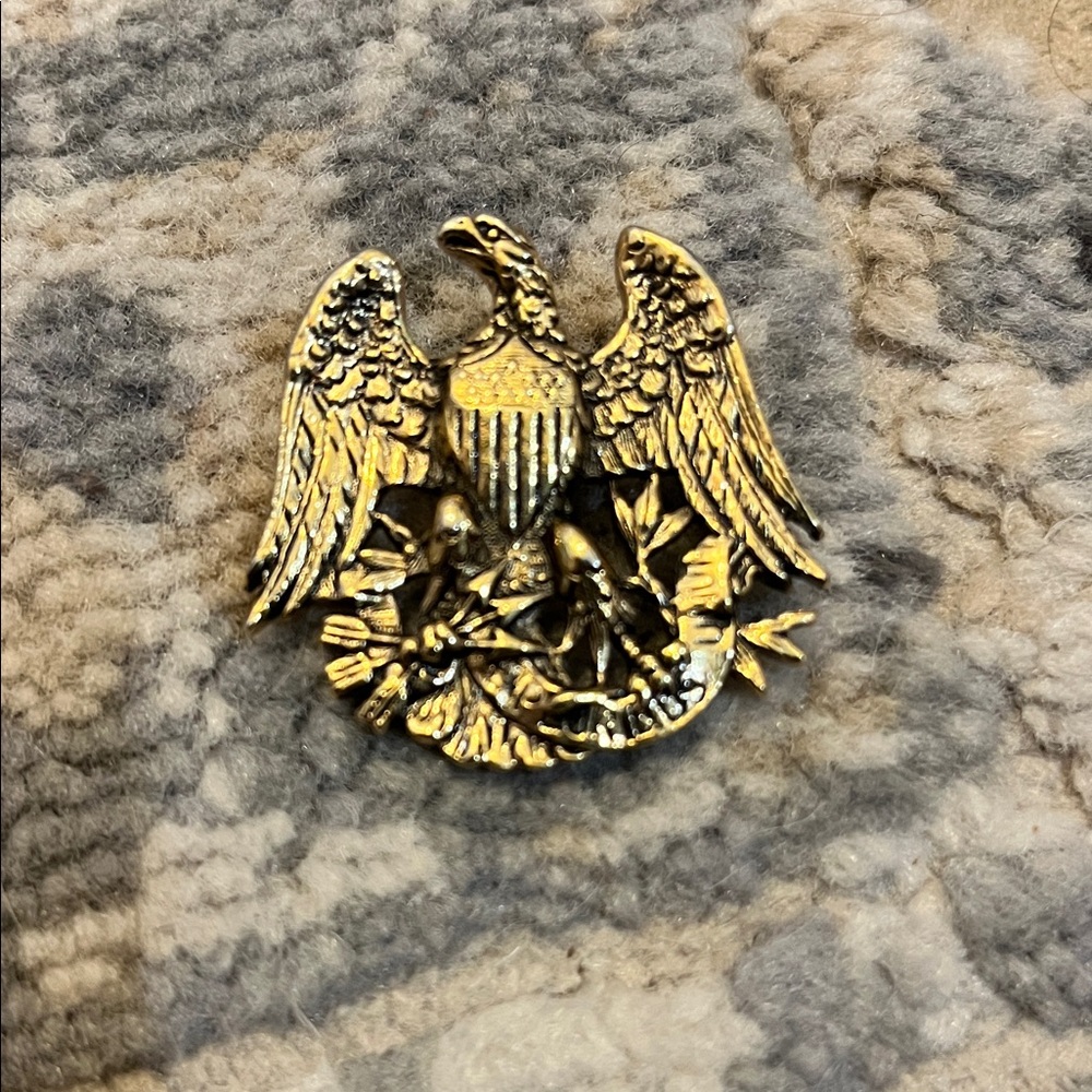 Gold Eagle Brooch